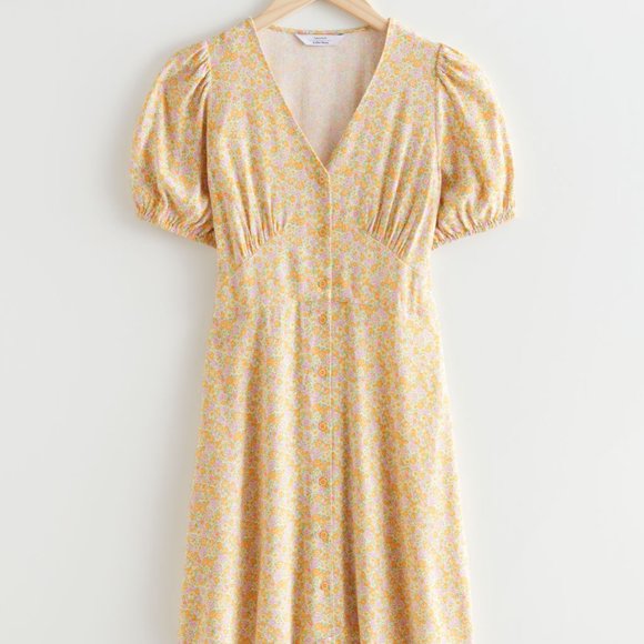 & Other Stories Dresses & Skirts - Floral Printed Buttoned Mini Dress from & Other Stories (Size 6)